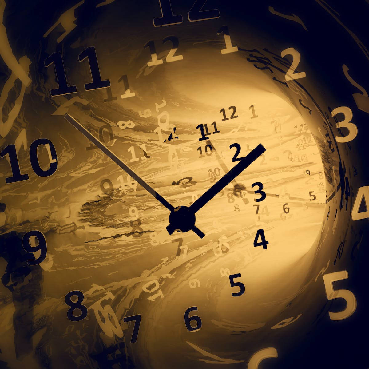 Clock With Surreal Tiempo Concept Background