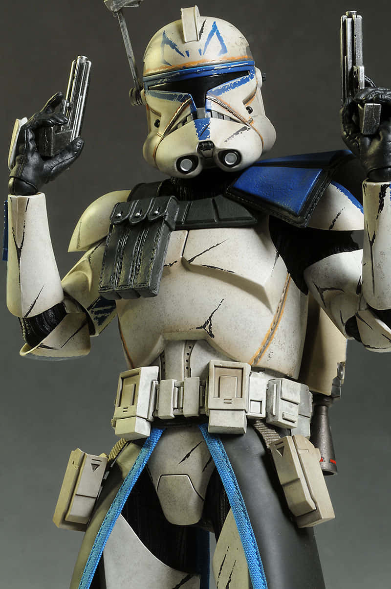 Clone Captain Rex In Battle Background