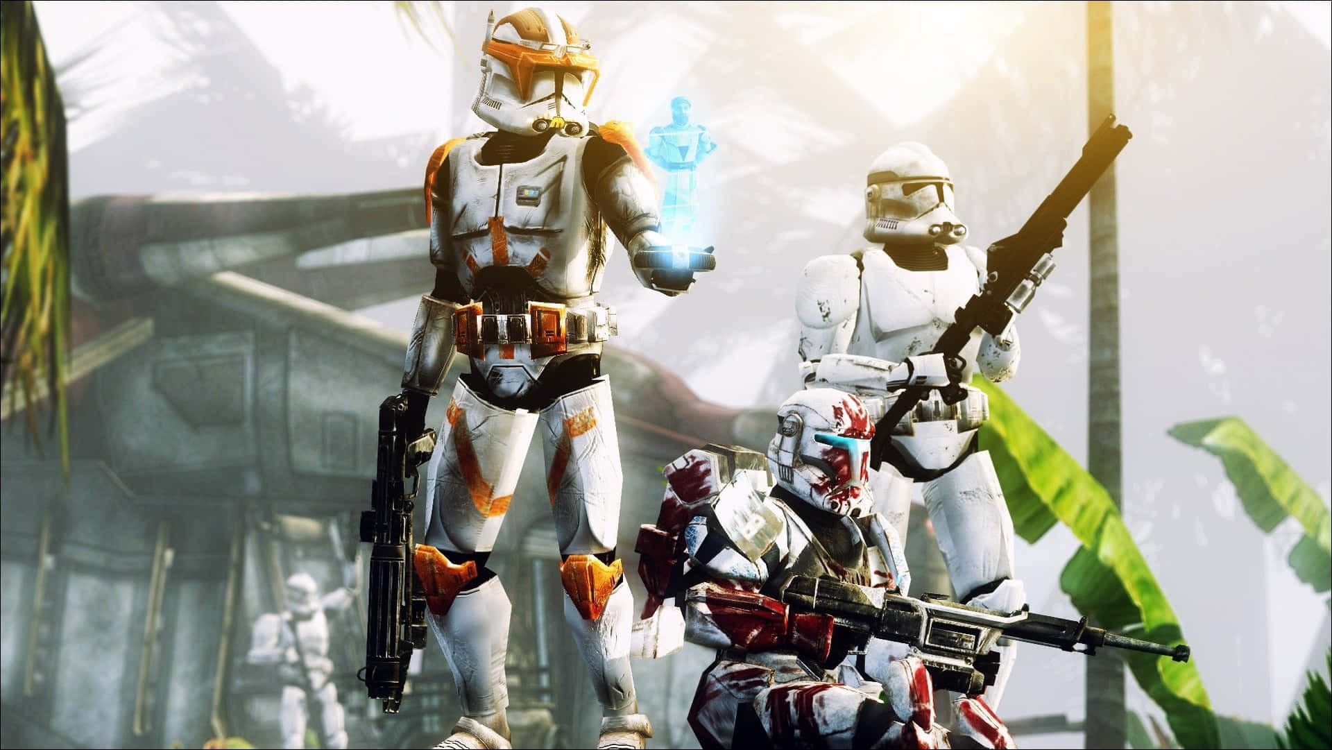 Clone Troopers Ready For Battle Background