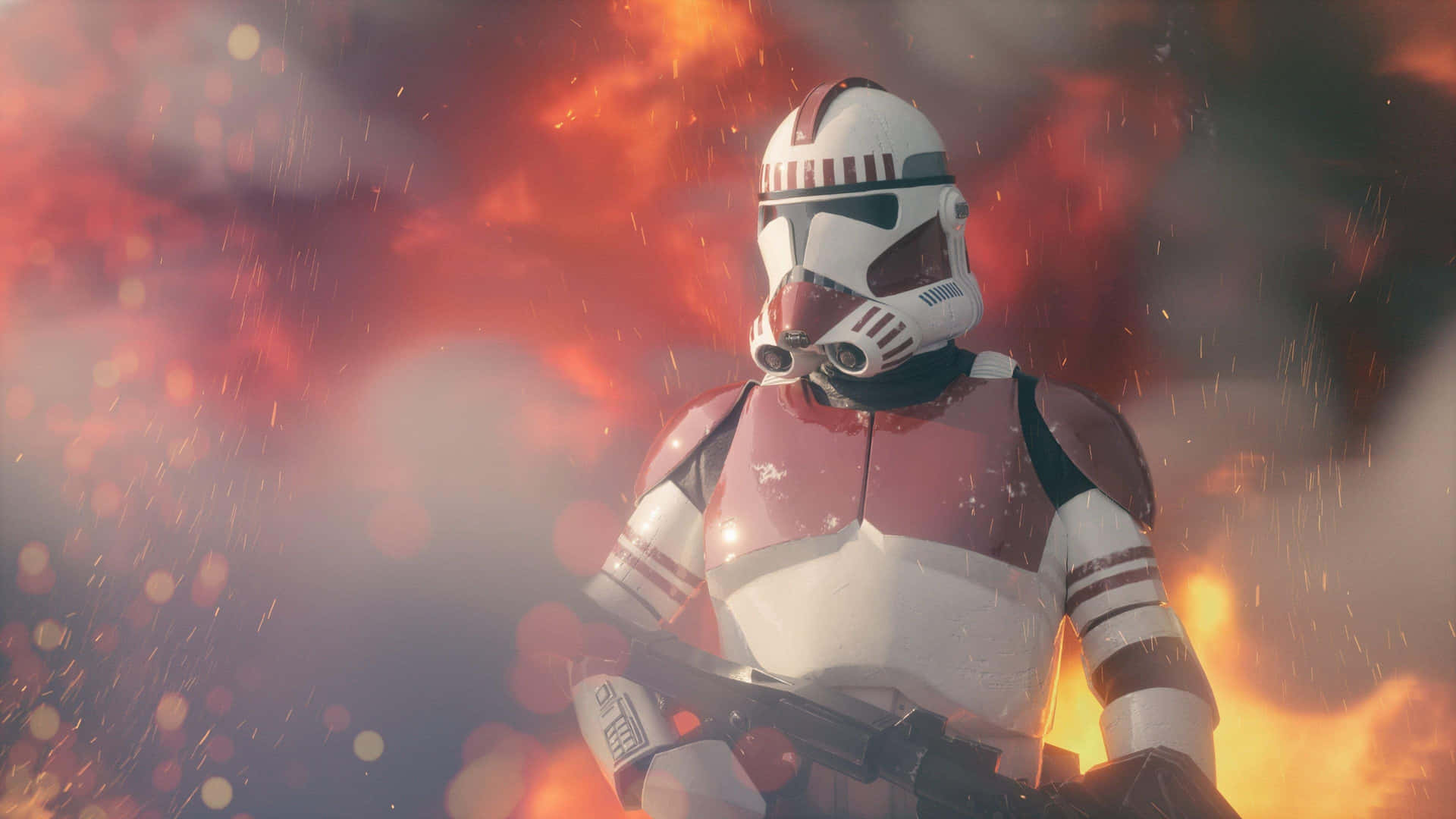 Clone Wars Explosion Fire Background