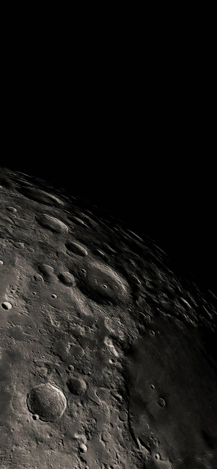 Close Snapshot Of Moon Surface Ios 12 Background