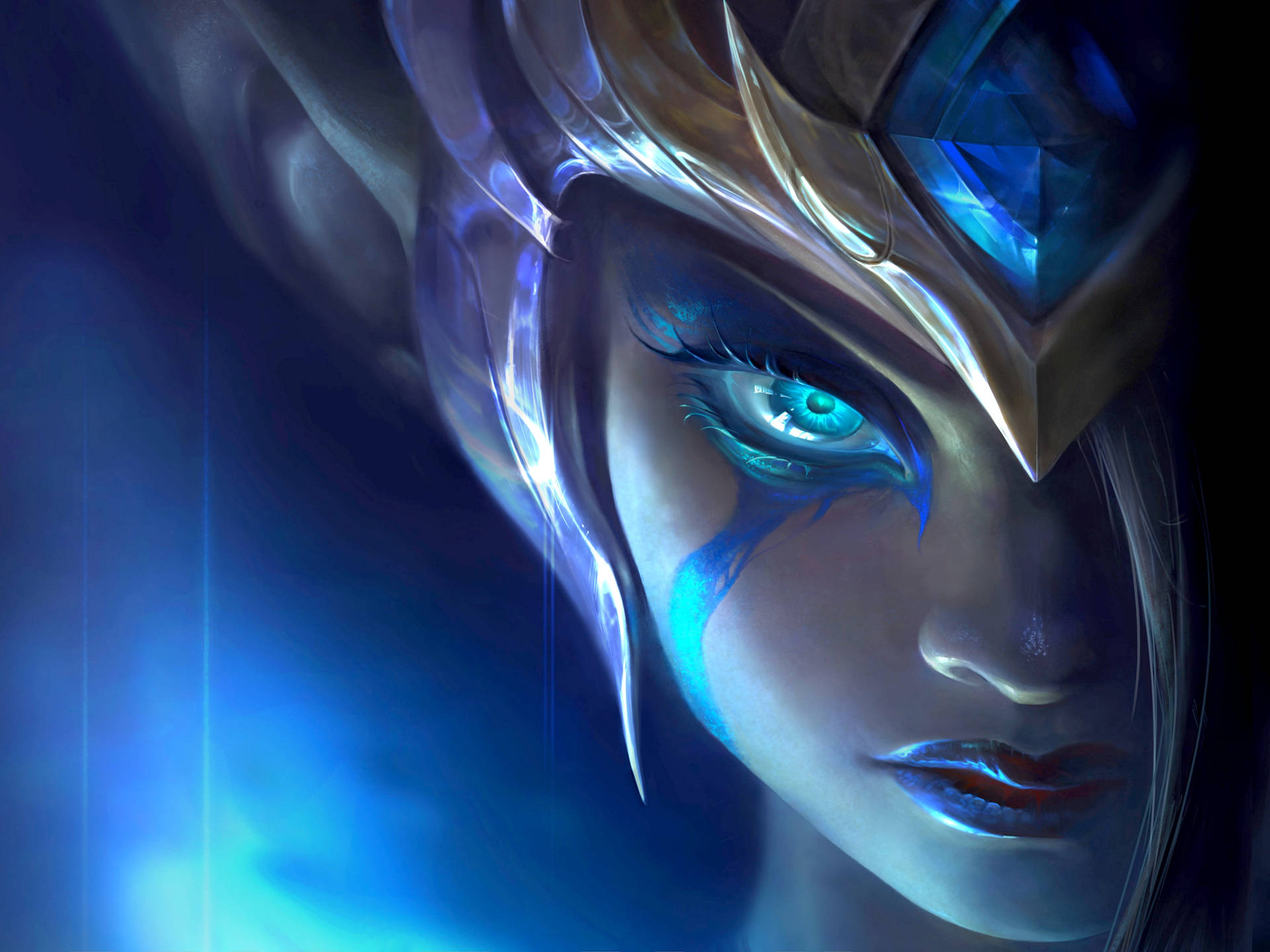 Close-up 3d League Of Legends Portrait Background