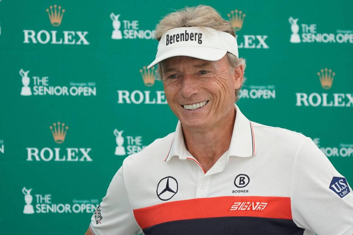 Close-up Bernhard Langer Smiling Widely Background