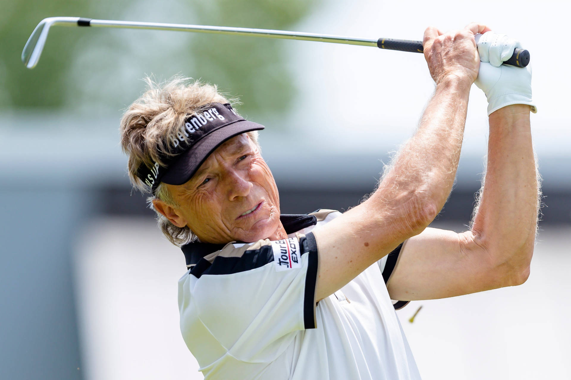 Close-up Bernhard Langer Swing Golf Club Background