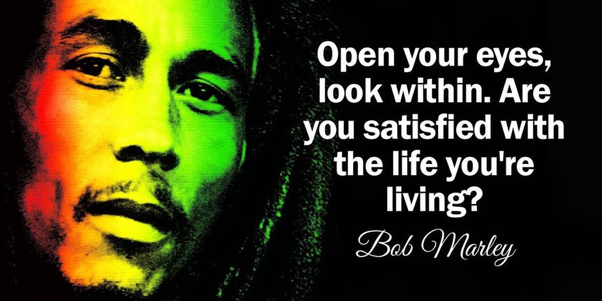 Close-up Bob Marley Quotes Background