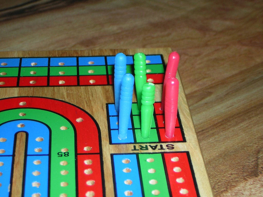 Close Up Cribbage Spillikins Colorful Background