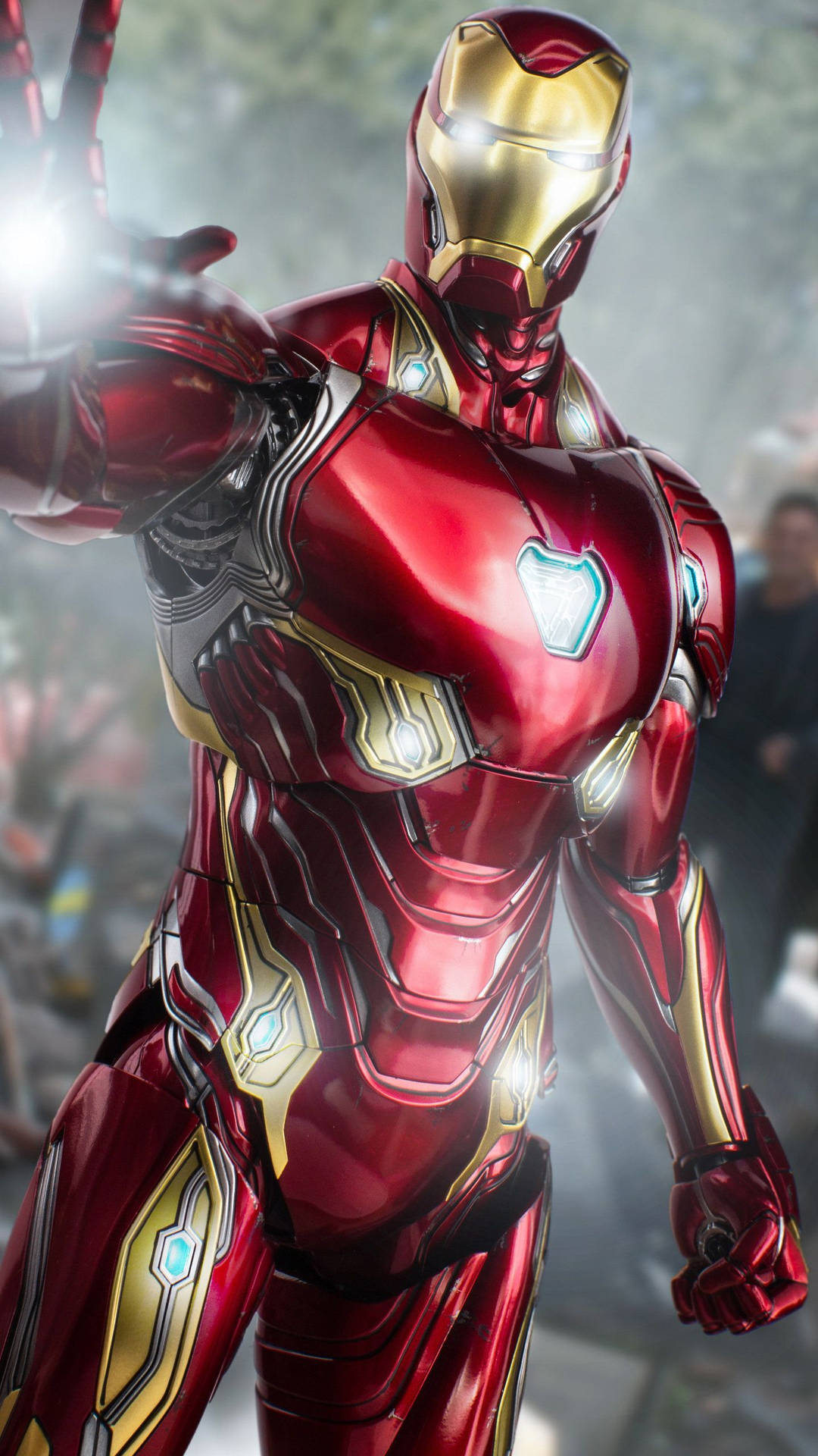 Close Up Details Of Superhero Iron Man Background