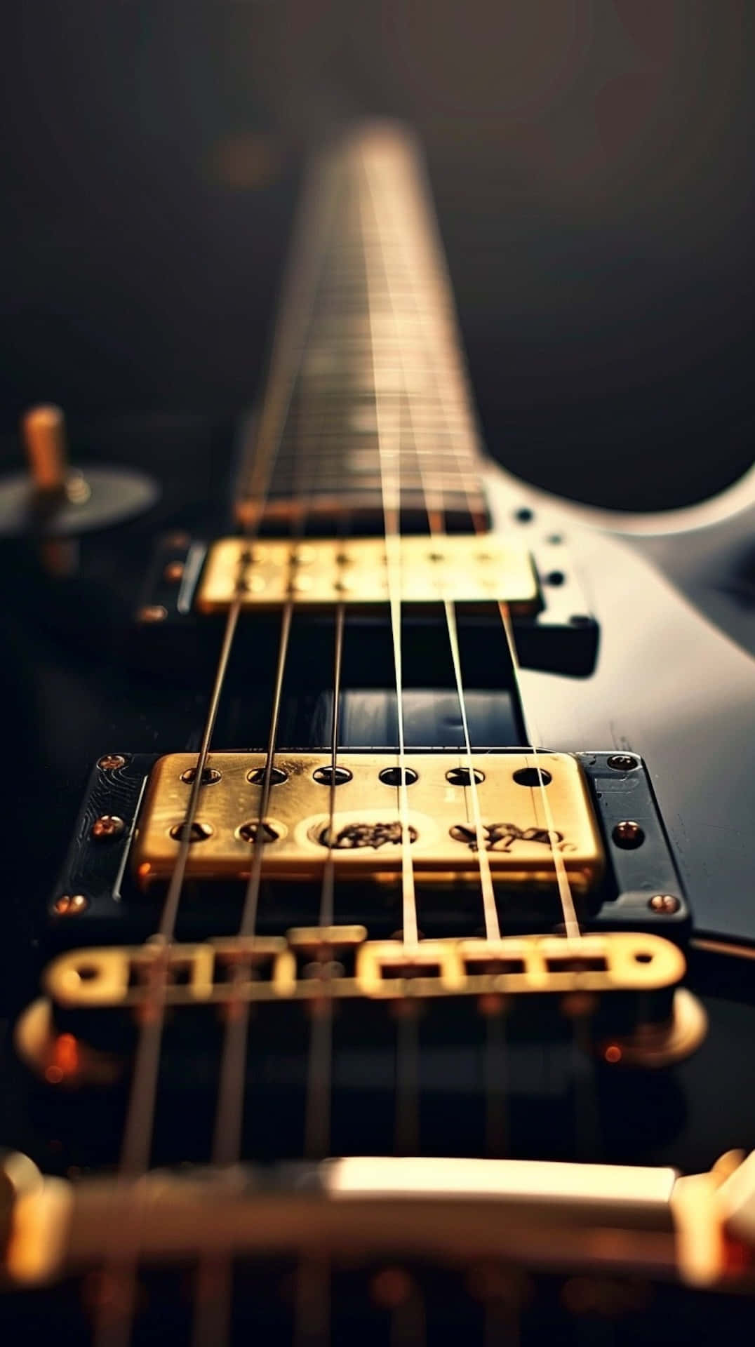 Close Up Electric Guitar Strings Background