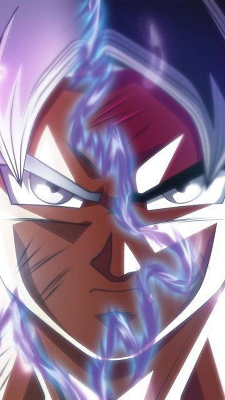 Close-up Face Of Black Goku Phone Background