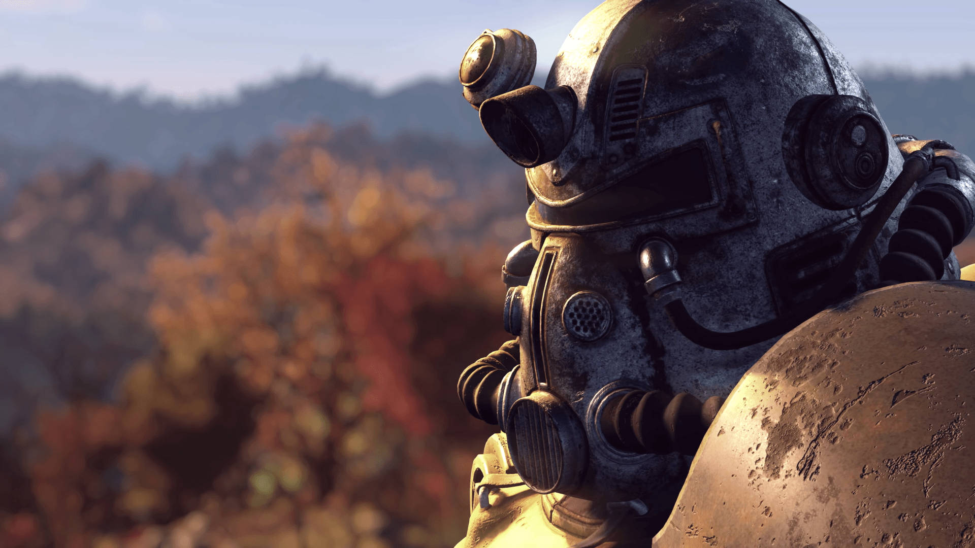 Close-up Fallout 76 Power Armor Background