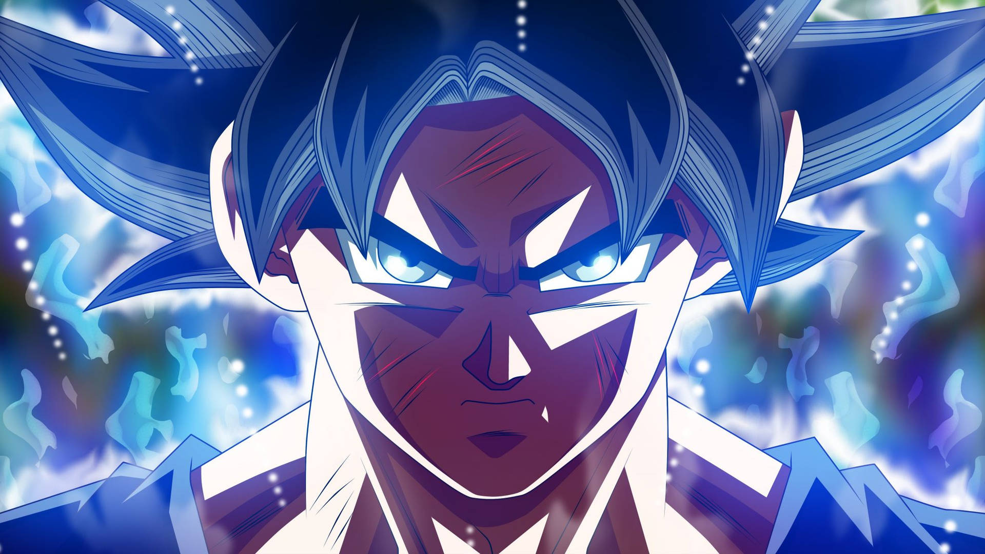 Close-up Goku Ultra Instinct Background