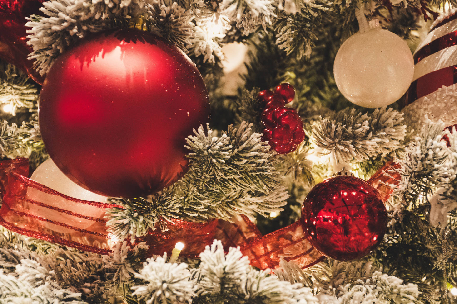 Close-up High Resolution Christmas Tree Background