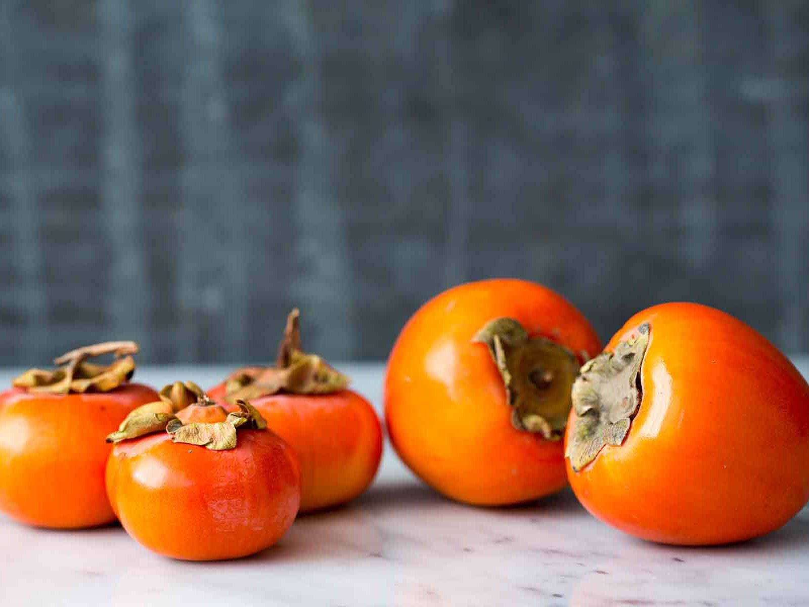 Close Up Image Of Persimmon Background