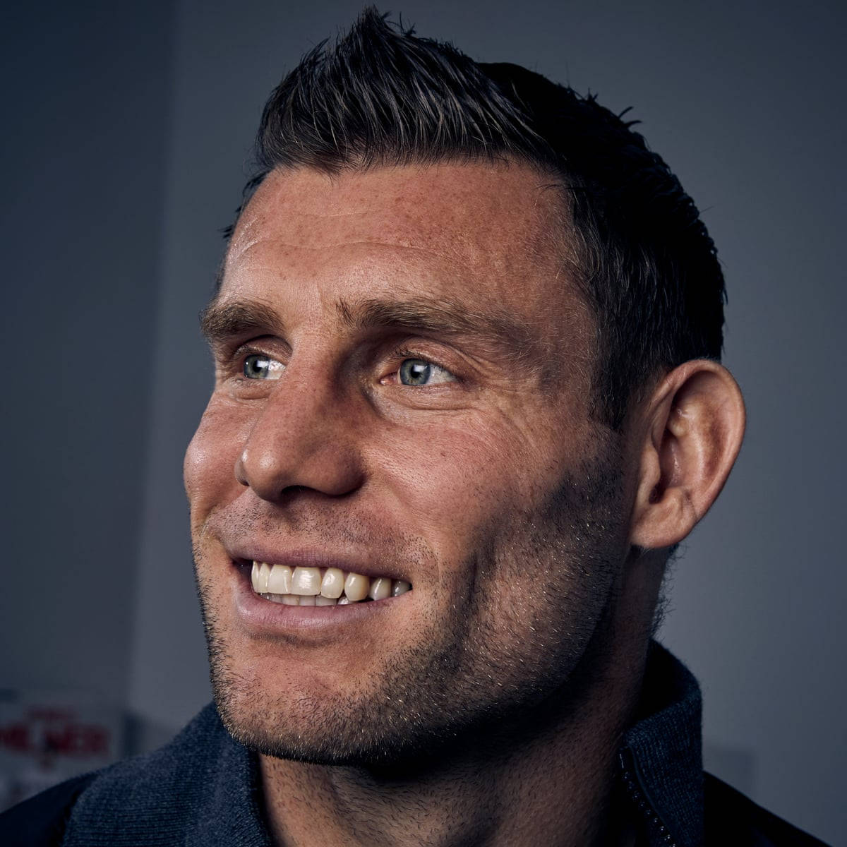 Close-up James Milner Smiling Background