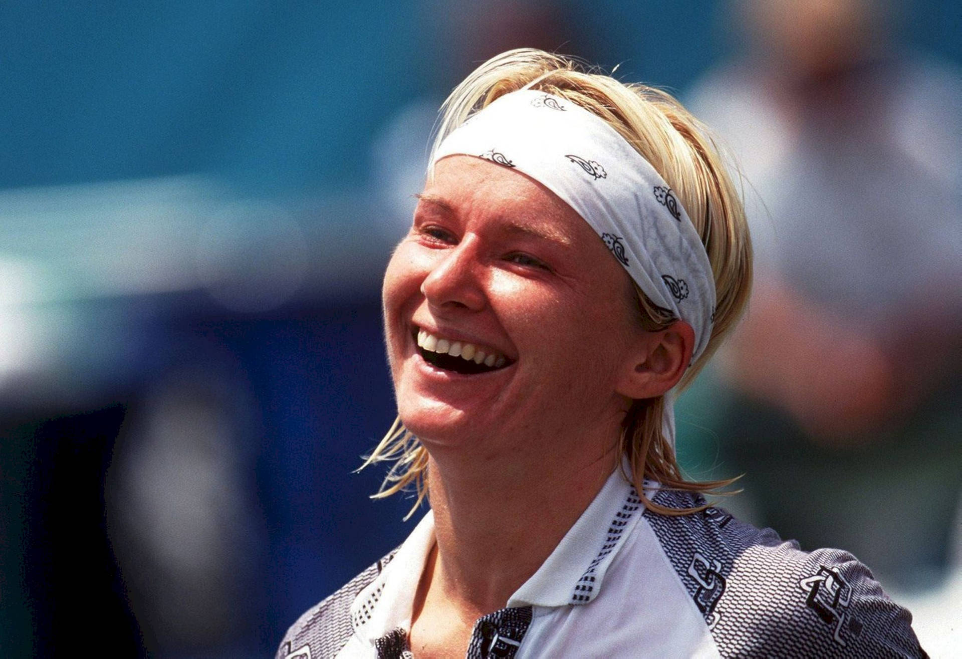 Close-up Jana Novotna Smiling Background