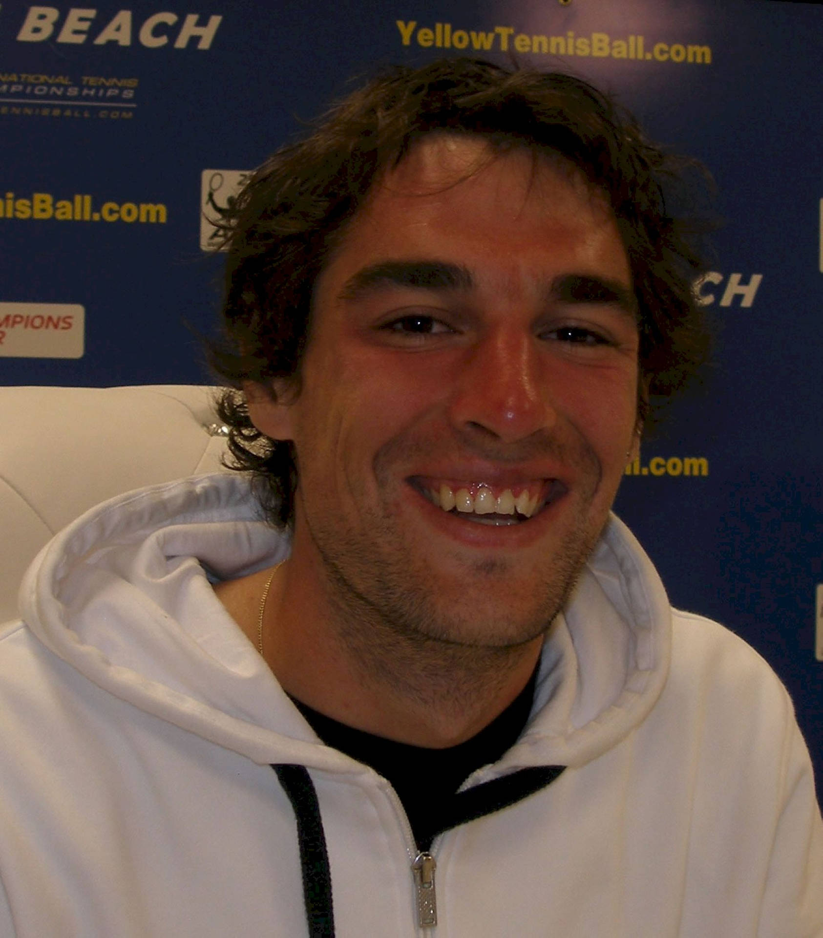 Close-up Jeremy Chardy Smiling Background