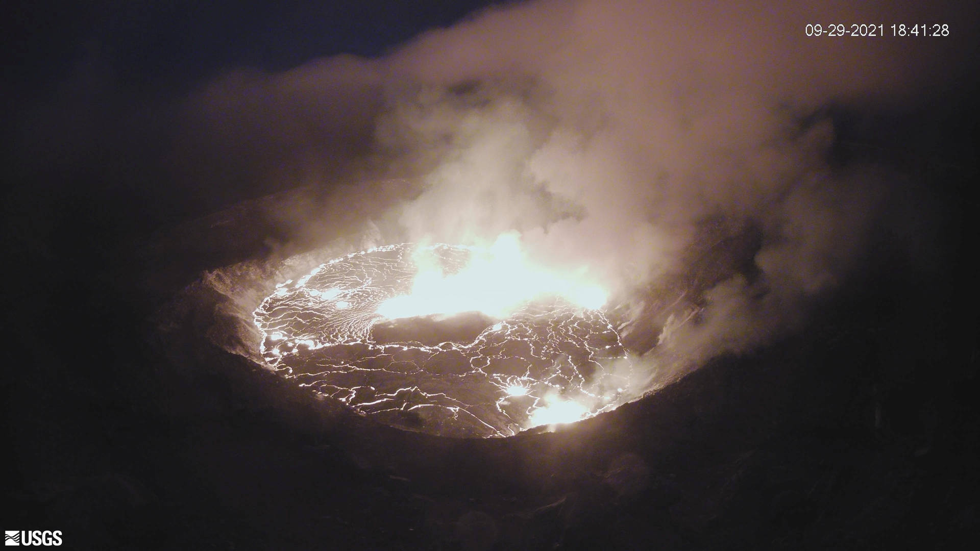 Close-up Kilauea Volcano Opening