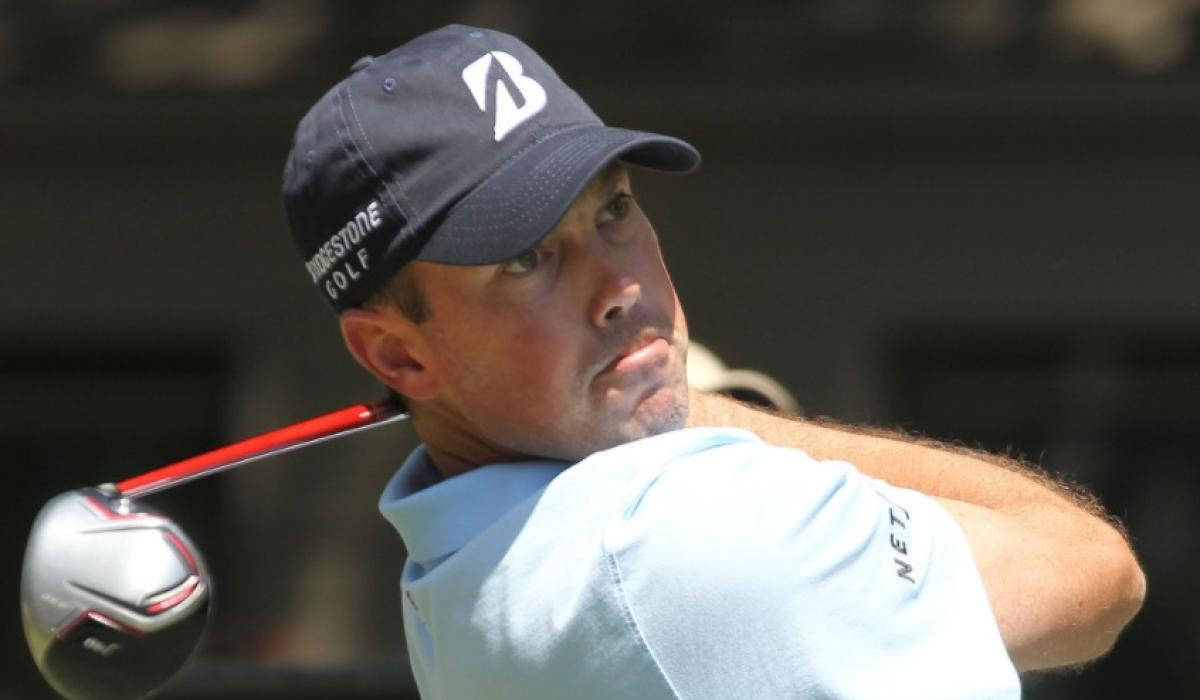 Close-up Matt Kuchar Swinging Golf Club Background