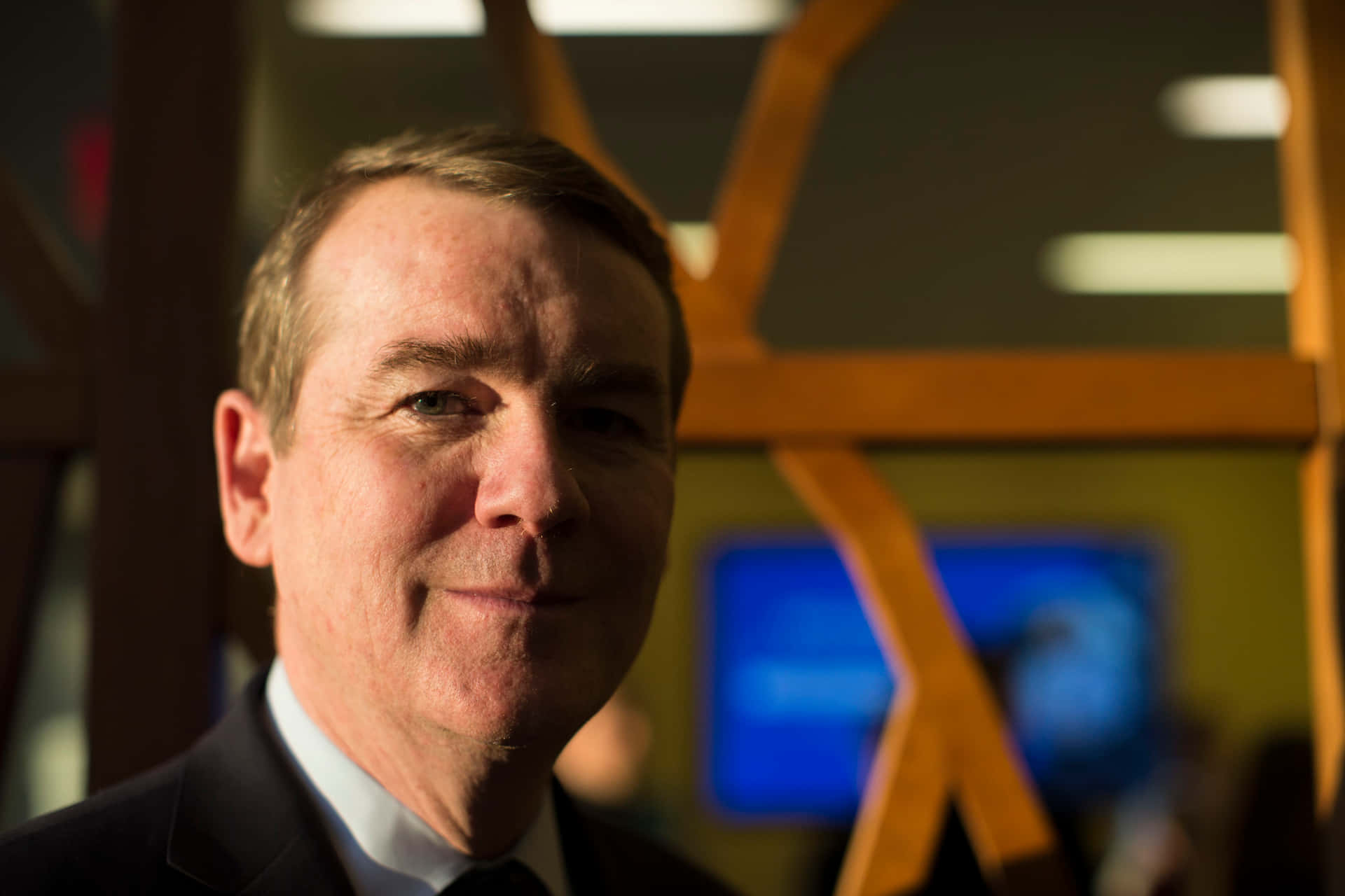 Close-up Michael Bennet Half-smiling Background