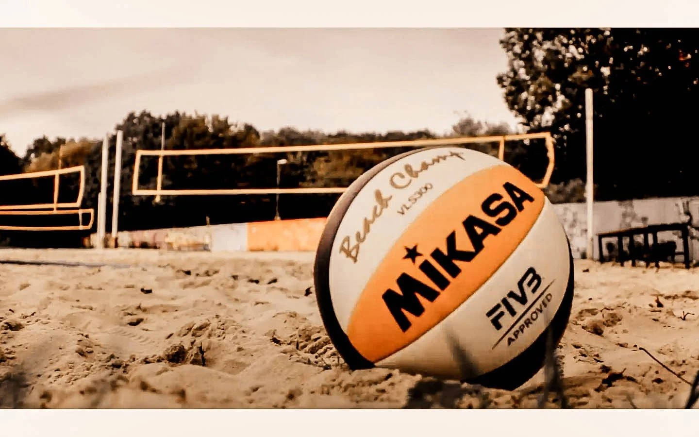 Close Up Mikasa Vls300 Beach Volleyball Background