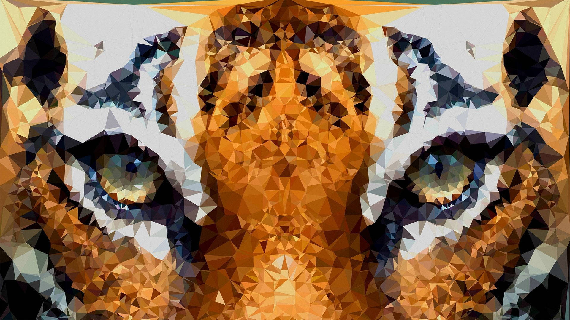 Close-up Mosaic Harimau Background