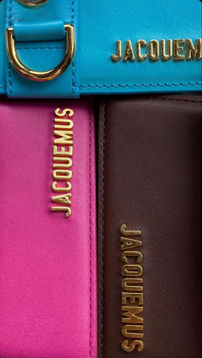 Close-up Multicolored Jacquemus Bags Background