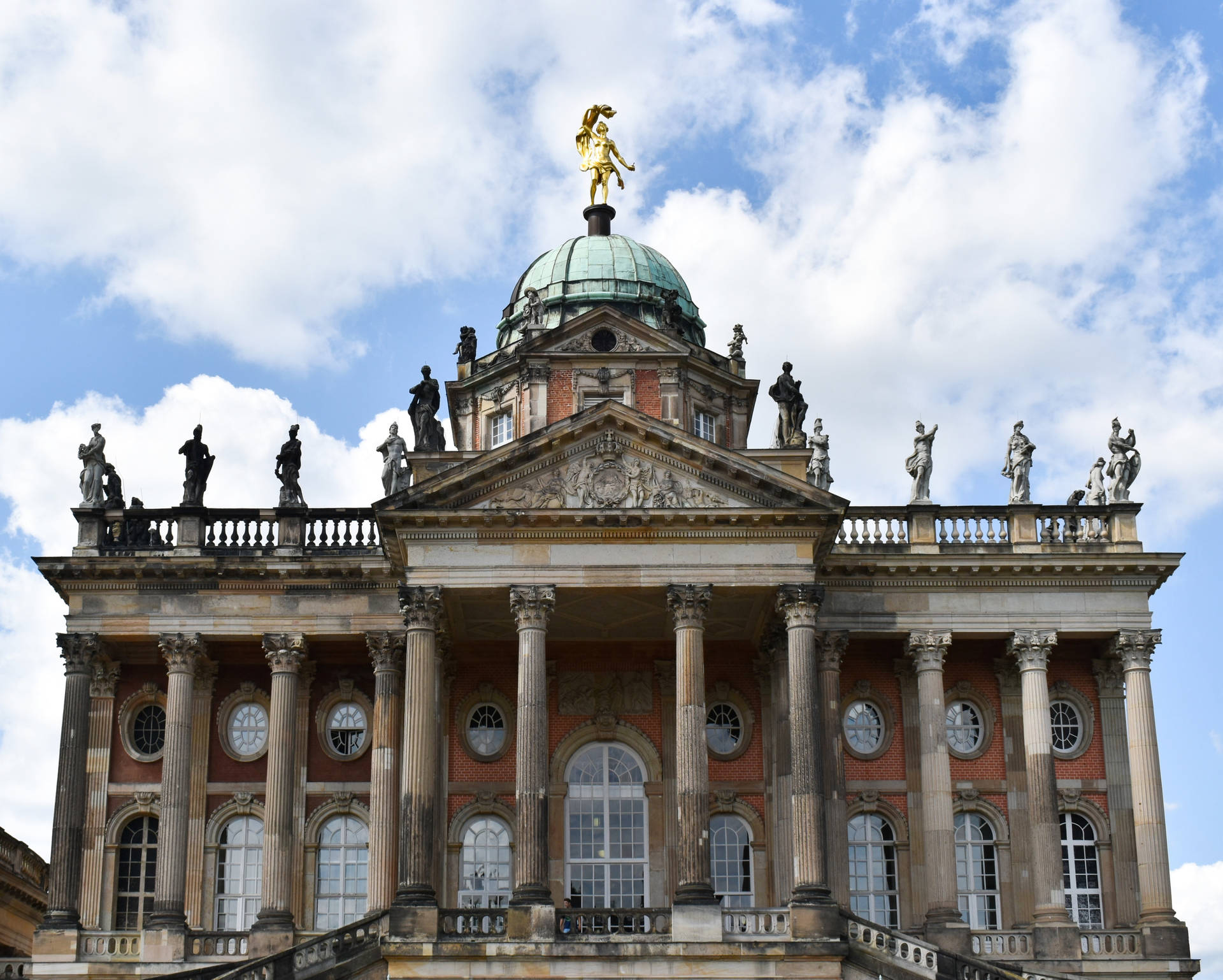 Close-up New Palace Building Potsdam Background