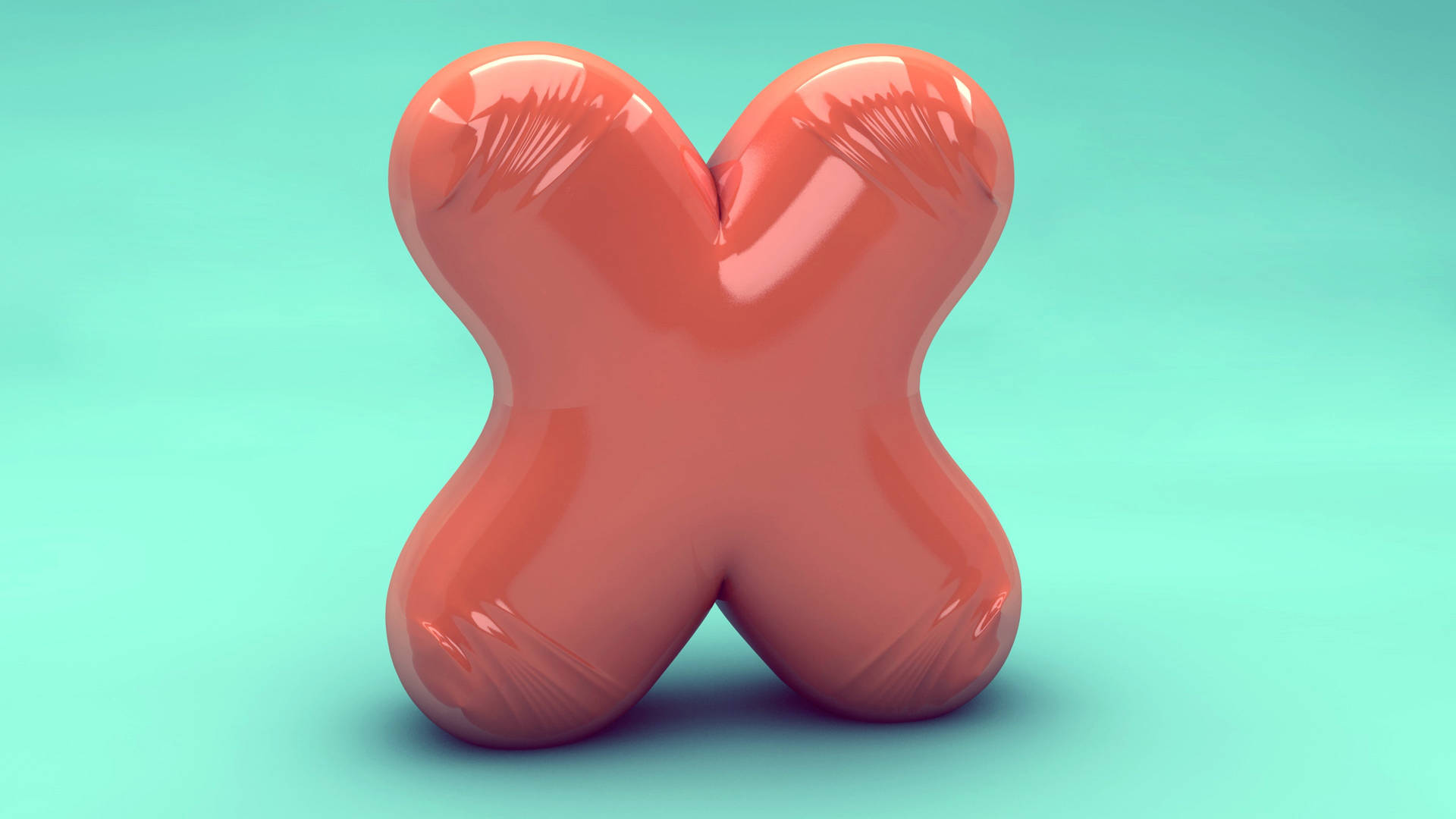 Close-up Of A Balloon Shaped As Letter X Background