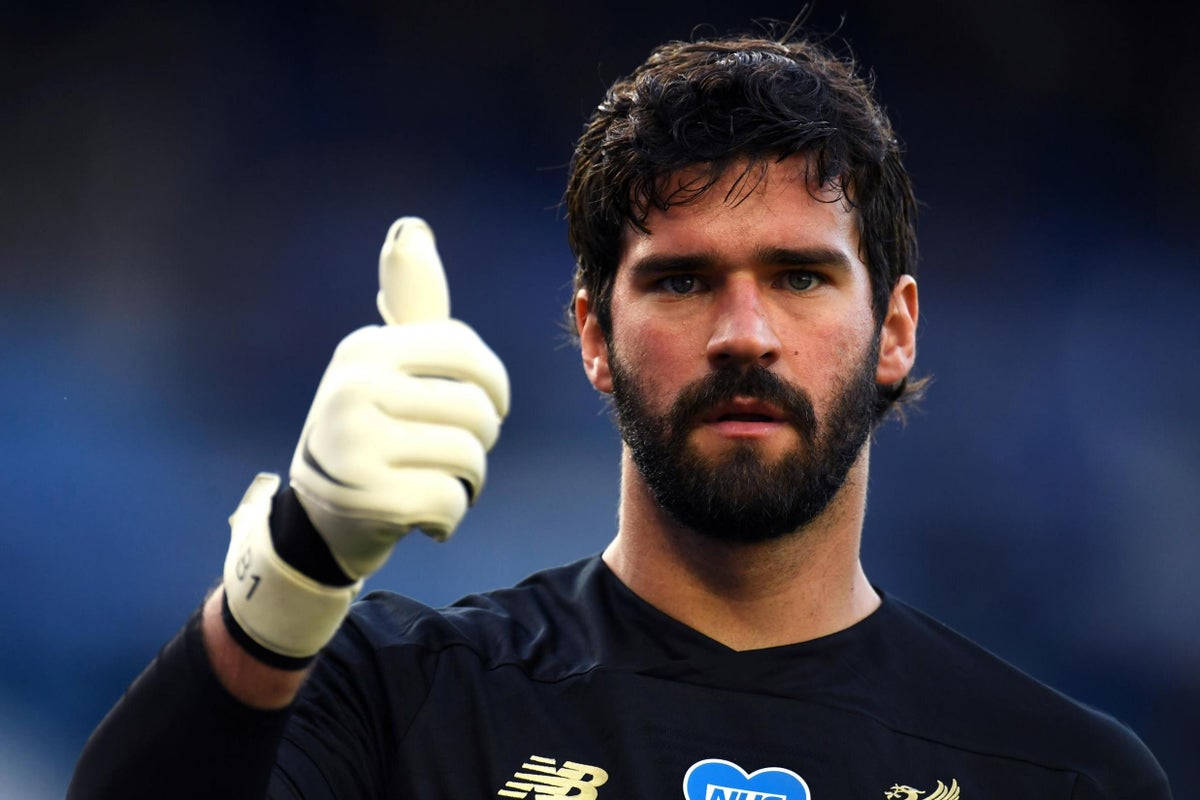 Close-up Of Alisson Becker Thumbs Up Background