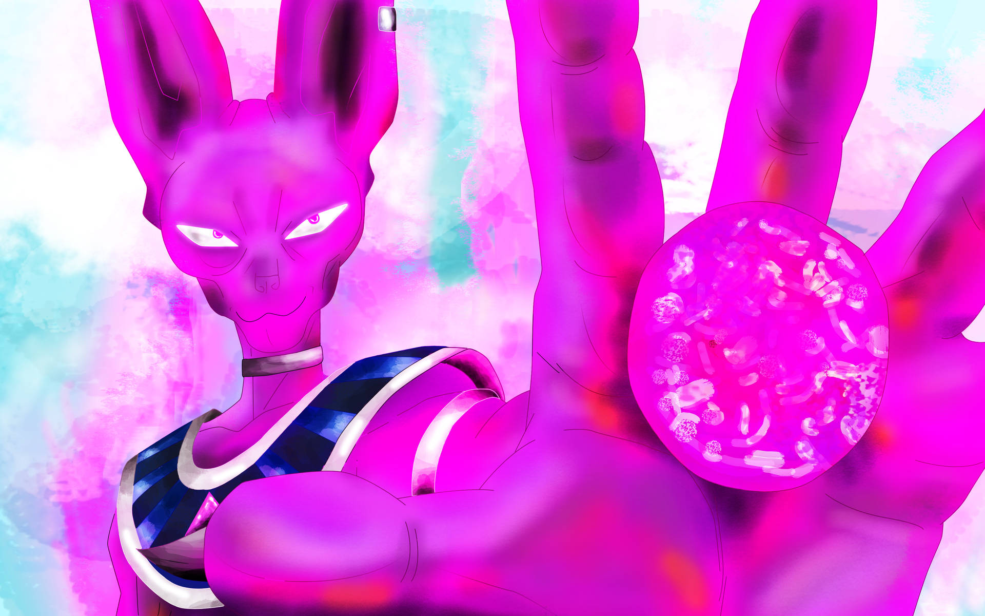 Close-up Of Beerus' Power Background