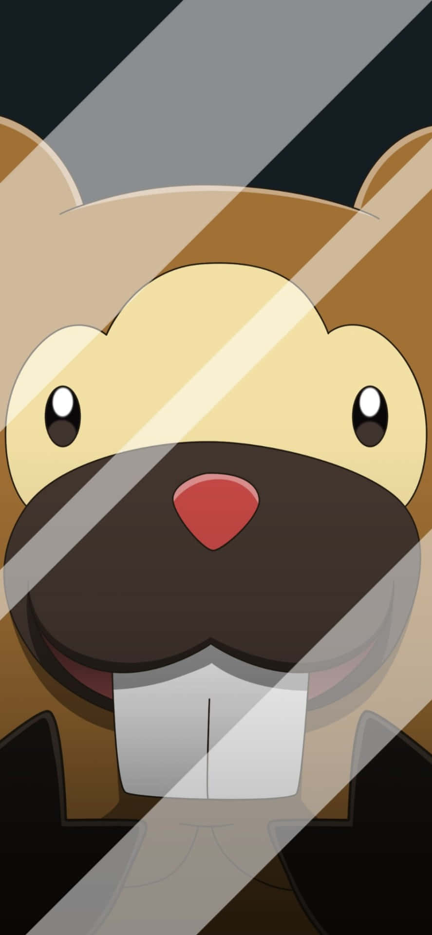 Close-up Of Bibarel Face Background