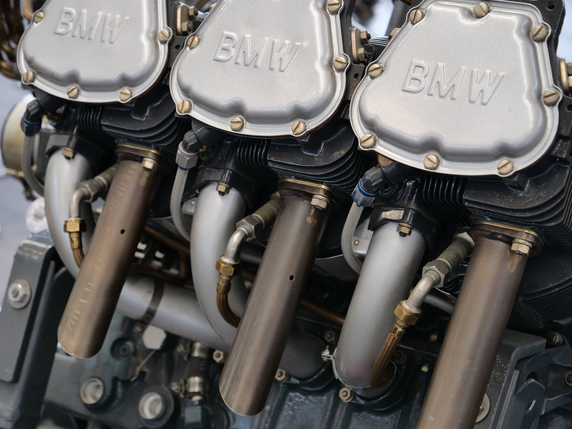 Close Up Of Bmw Vehicle Engine Background