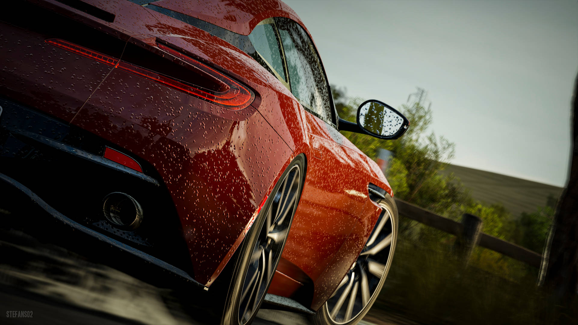 Close-up Of Car From Forza Horizon Background