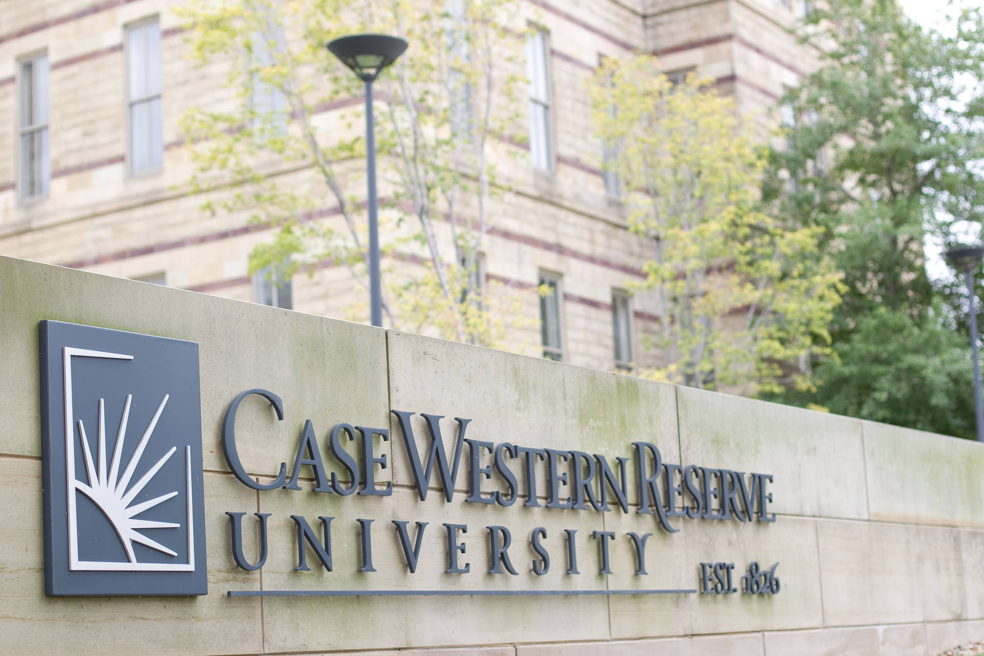 Close-up Of Case Western Reserve University Sign