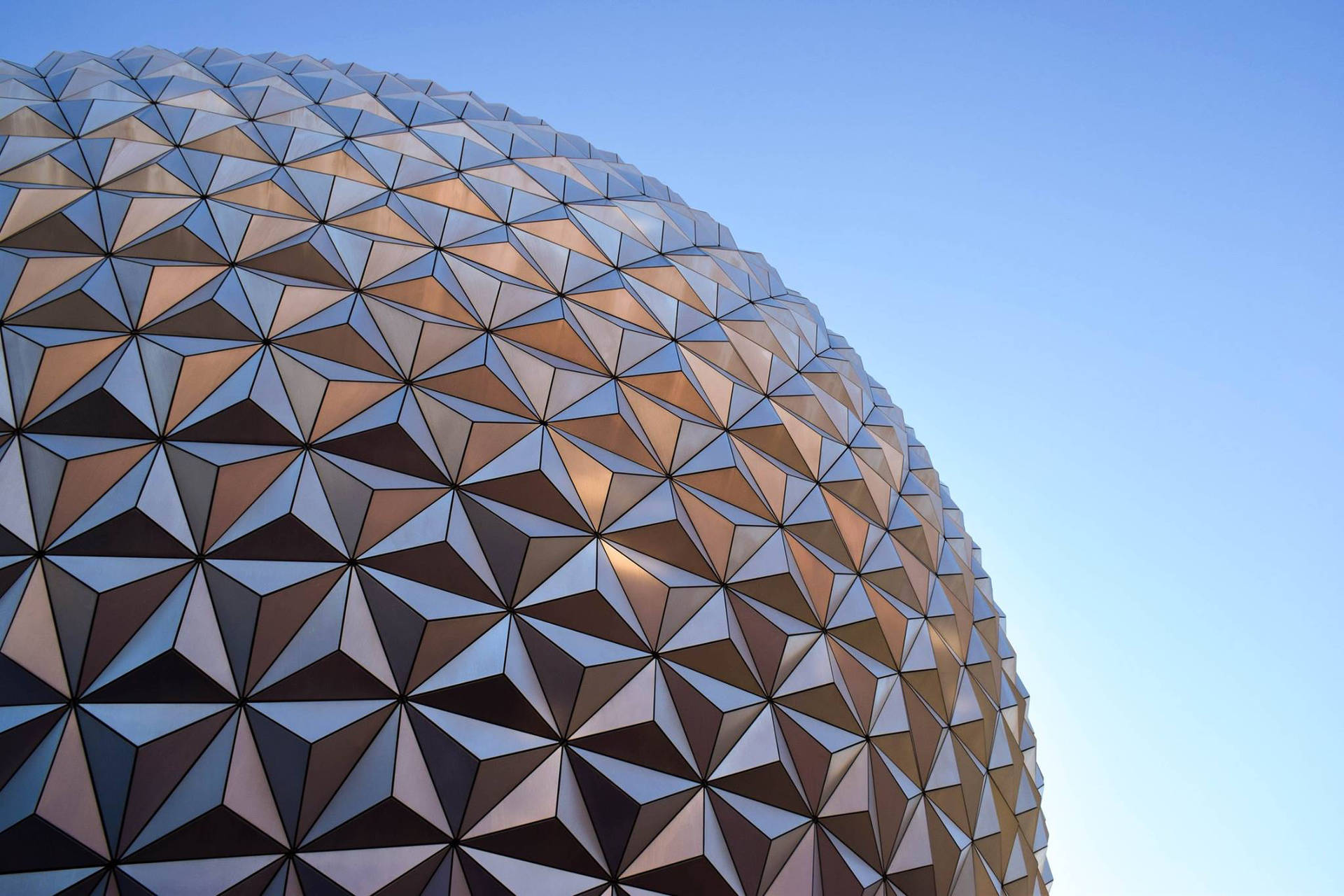 Close Up Of Epcot Globe Background