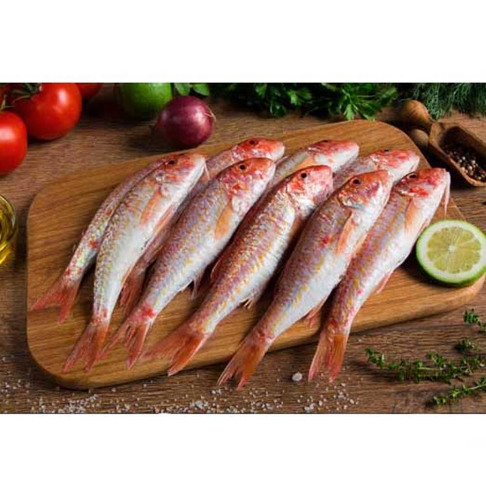 Close-up Of Fresh Red Mullet Fish Background