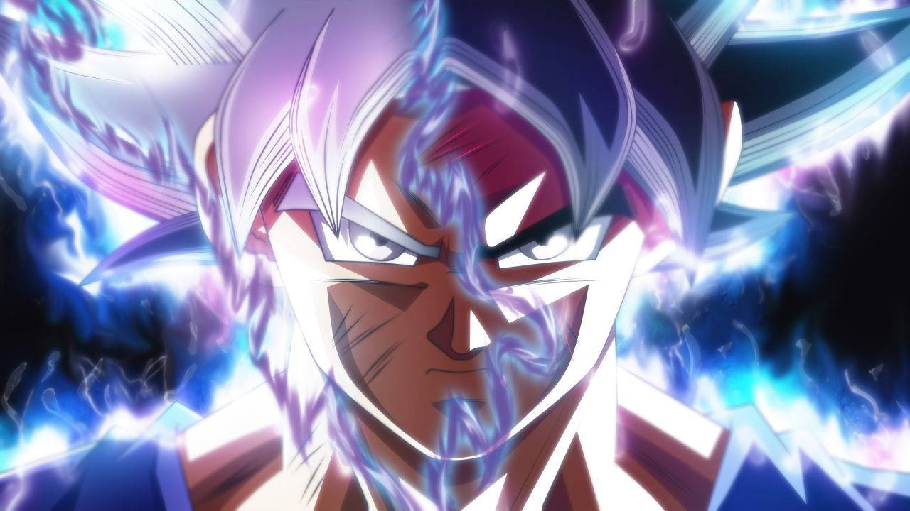 Close-up Of Goku Ultra Instinct Background