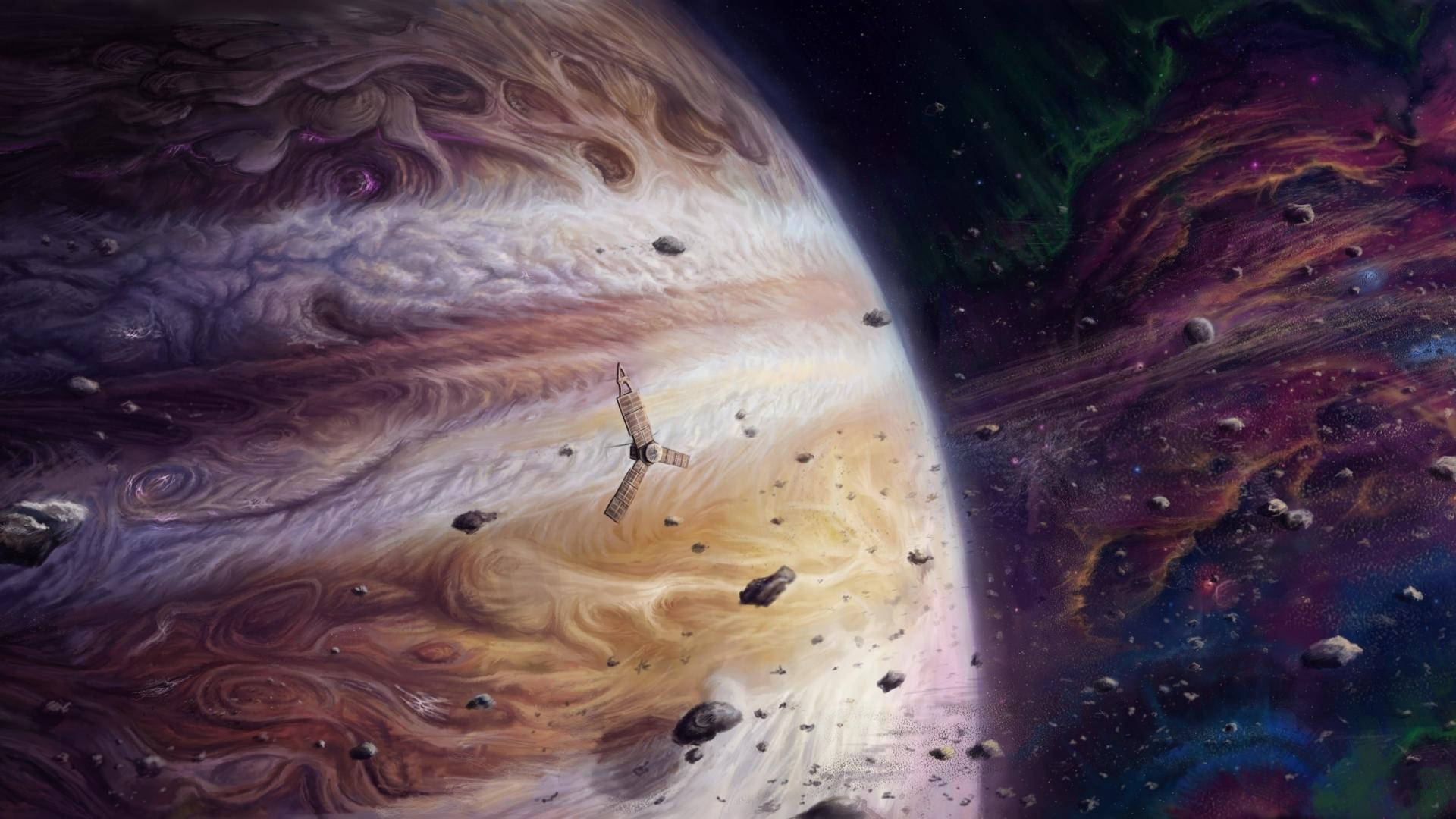 Close Up Of Jupiter Ring Background