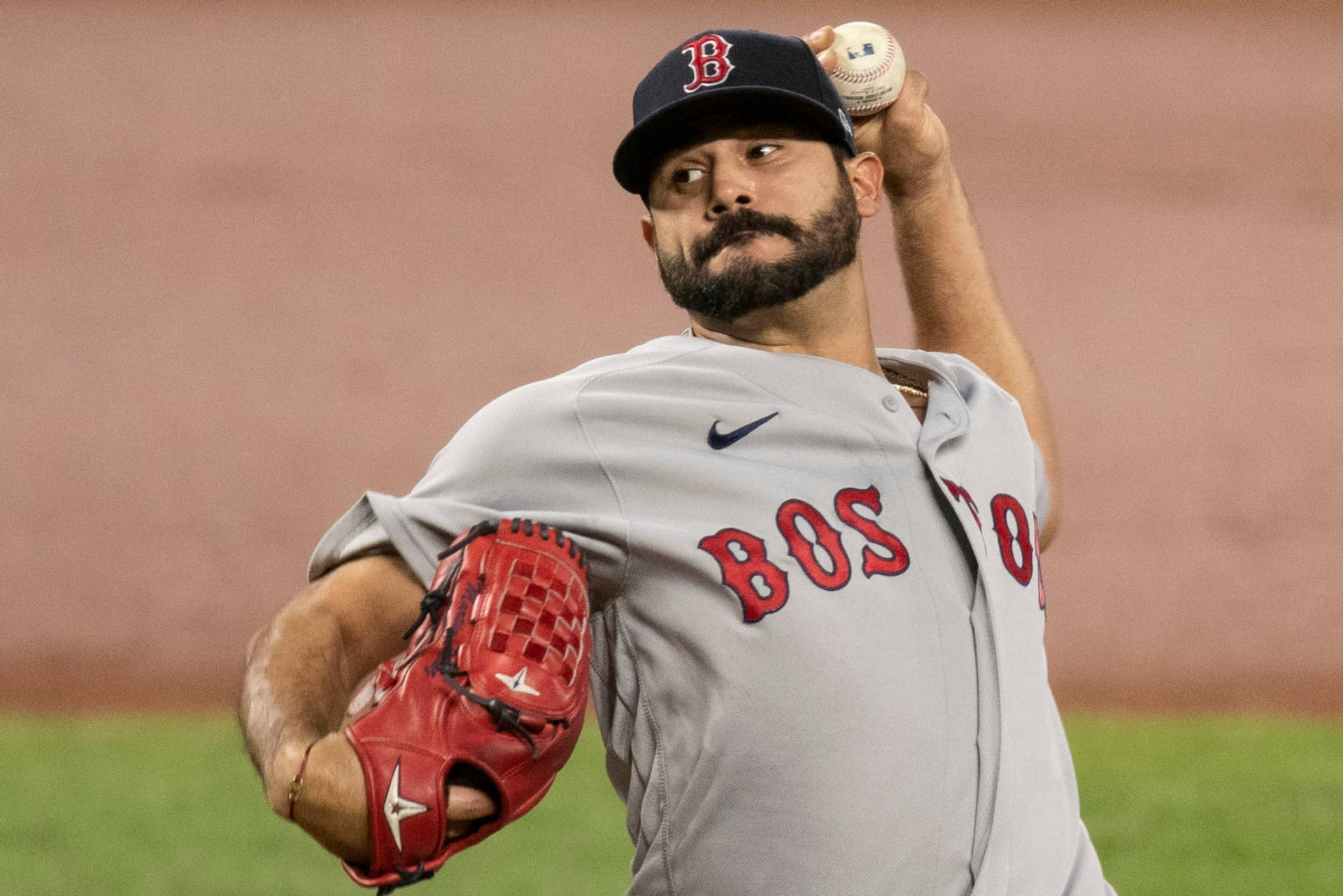 Close-up Of Martin Perez Pitching Background