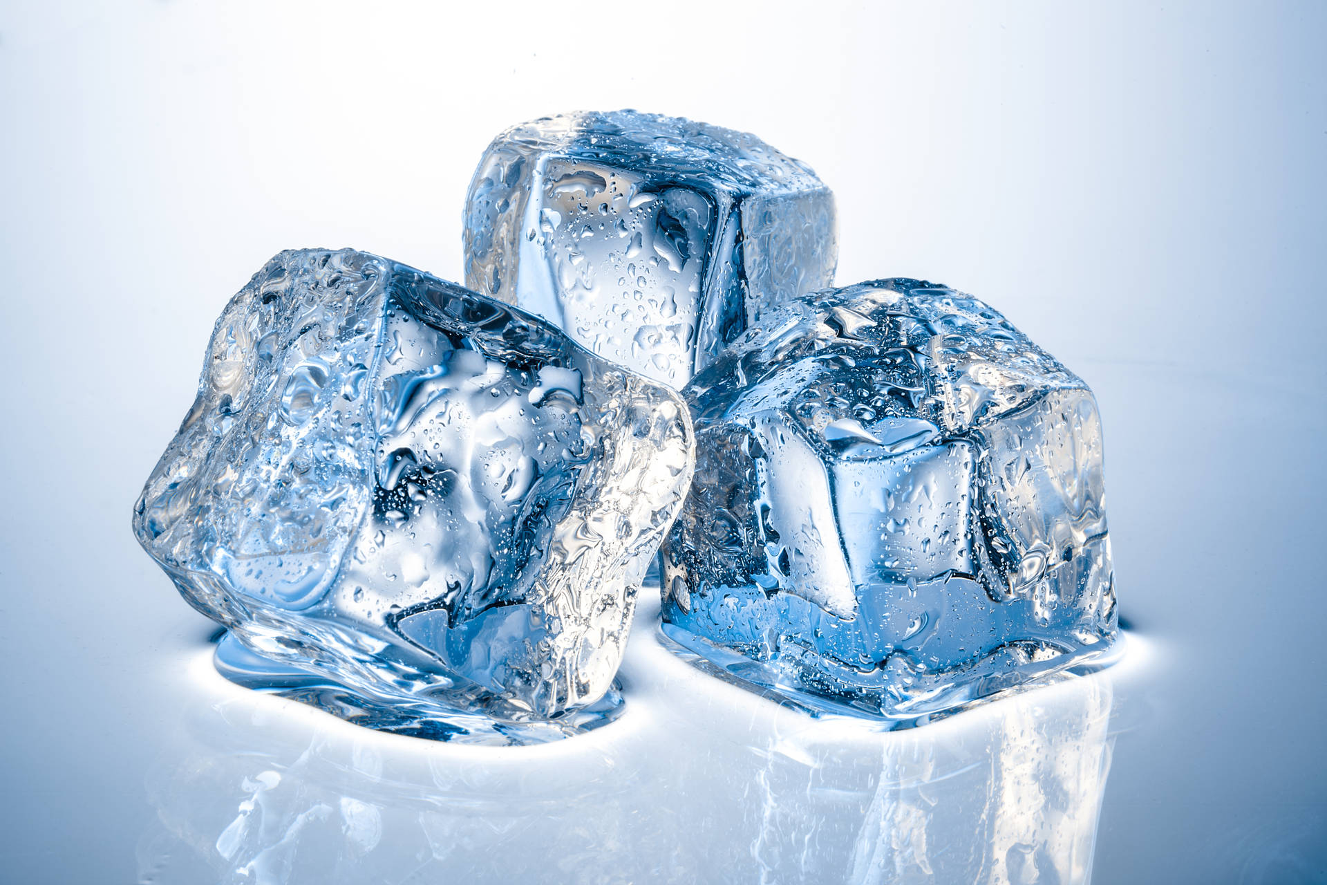 Close-up Of Pristine Ice Cube Background