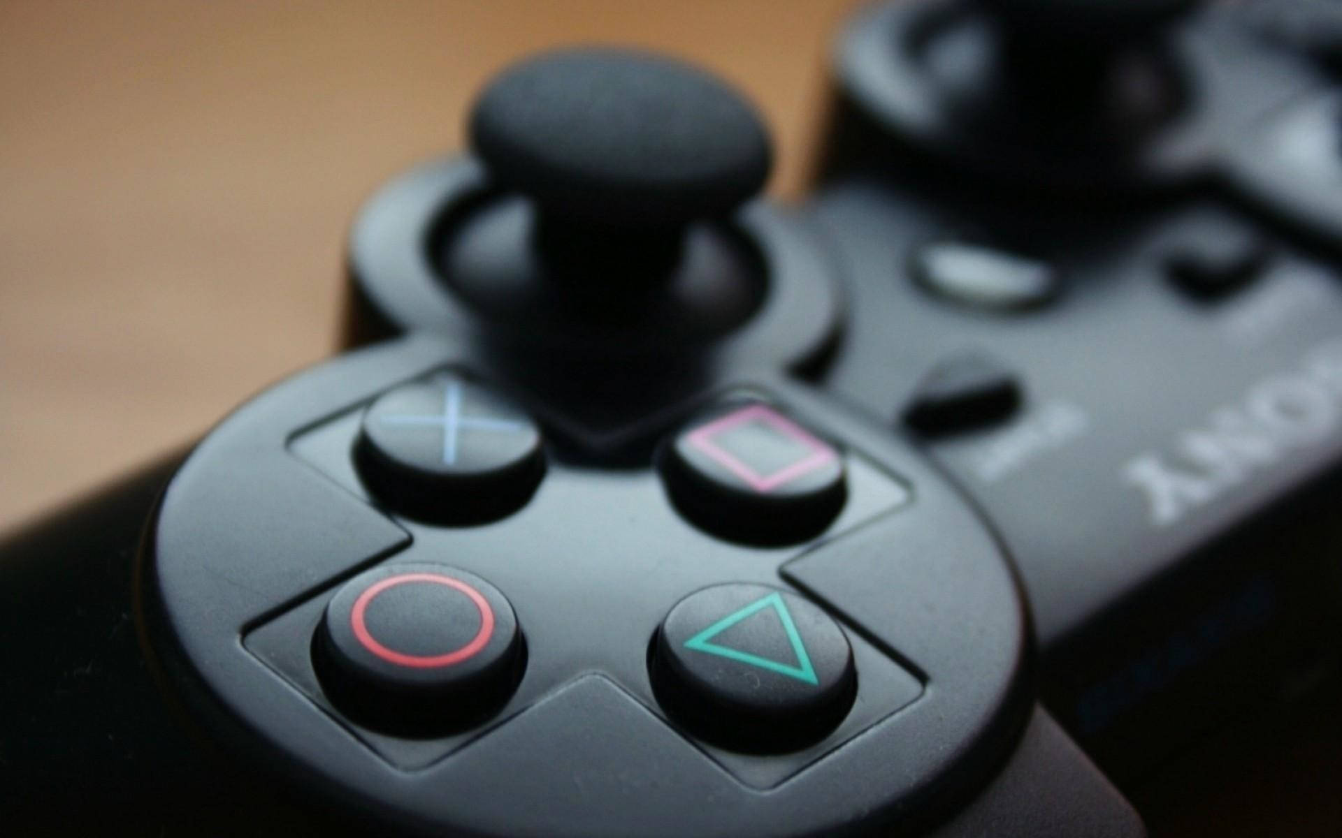 Close Up Of Ps3 Controller Background