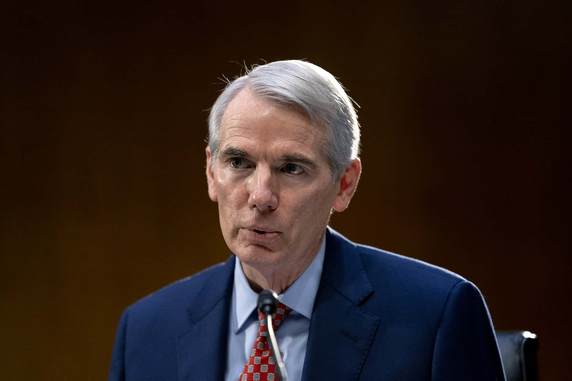 Close-up Of Rob Portman While Talking Background