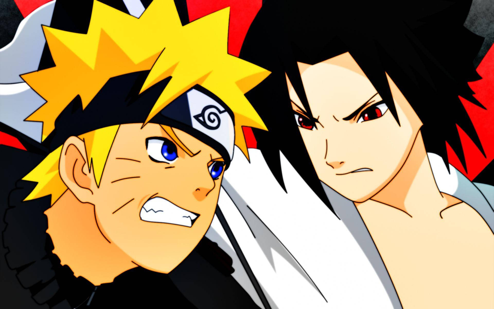 Close-up Of Sasuke Vs Naruto Background