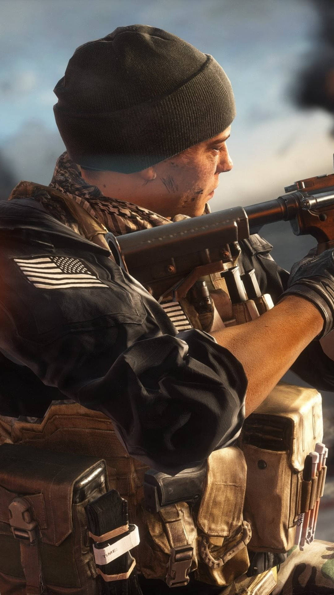 Close-up Of Soldier In Battlefield 4 Phone Background