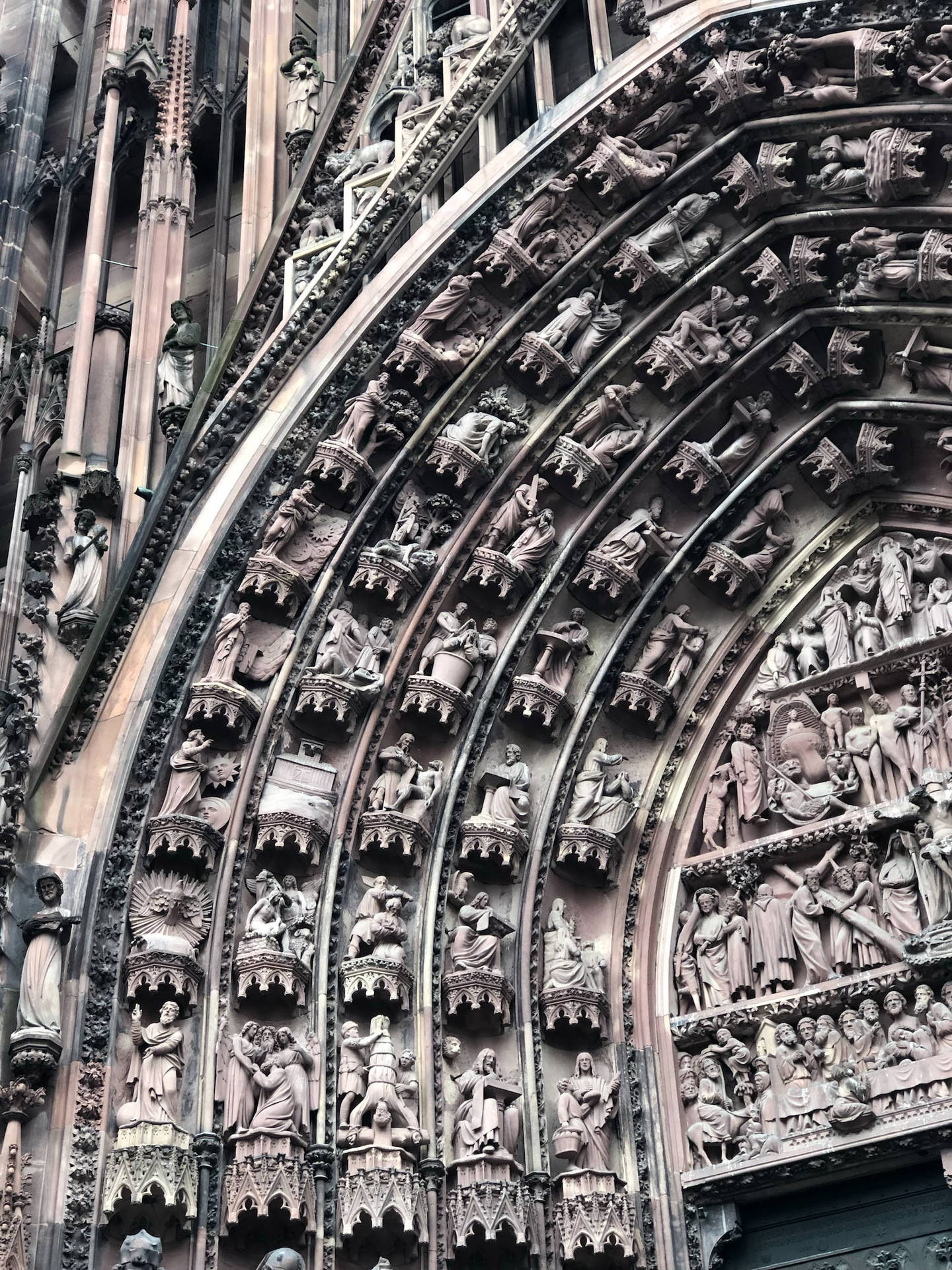 Close-up Of Strasbourg Cathedral In France Iphone