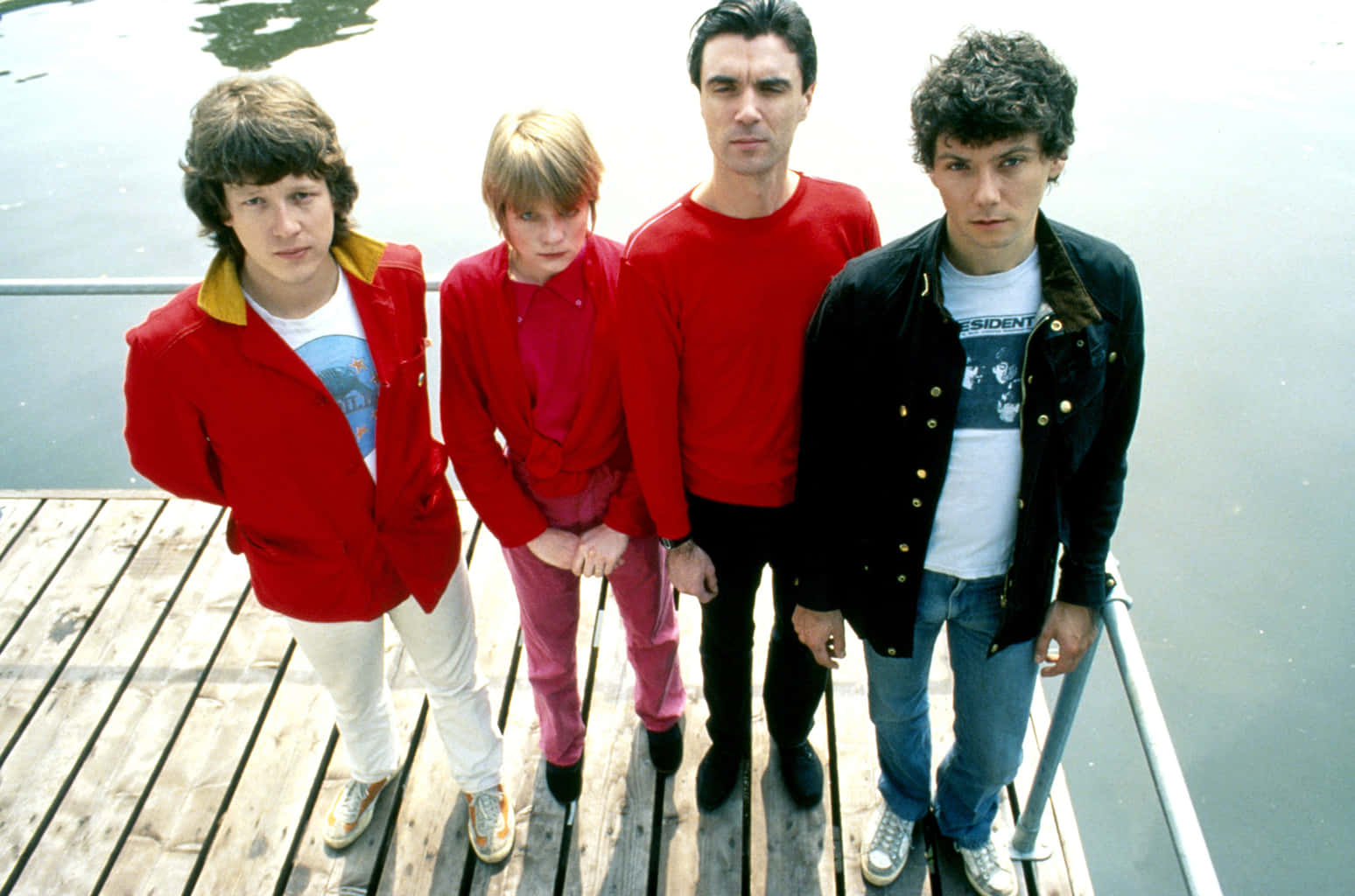 Close-up Of Talking Heads Band Performance Background