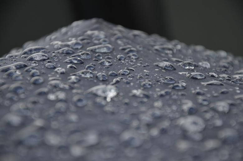 Close-up Of Water Drops From Raining