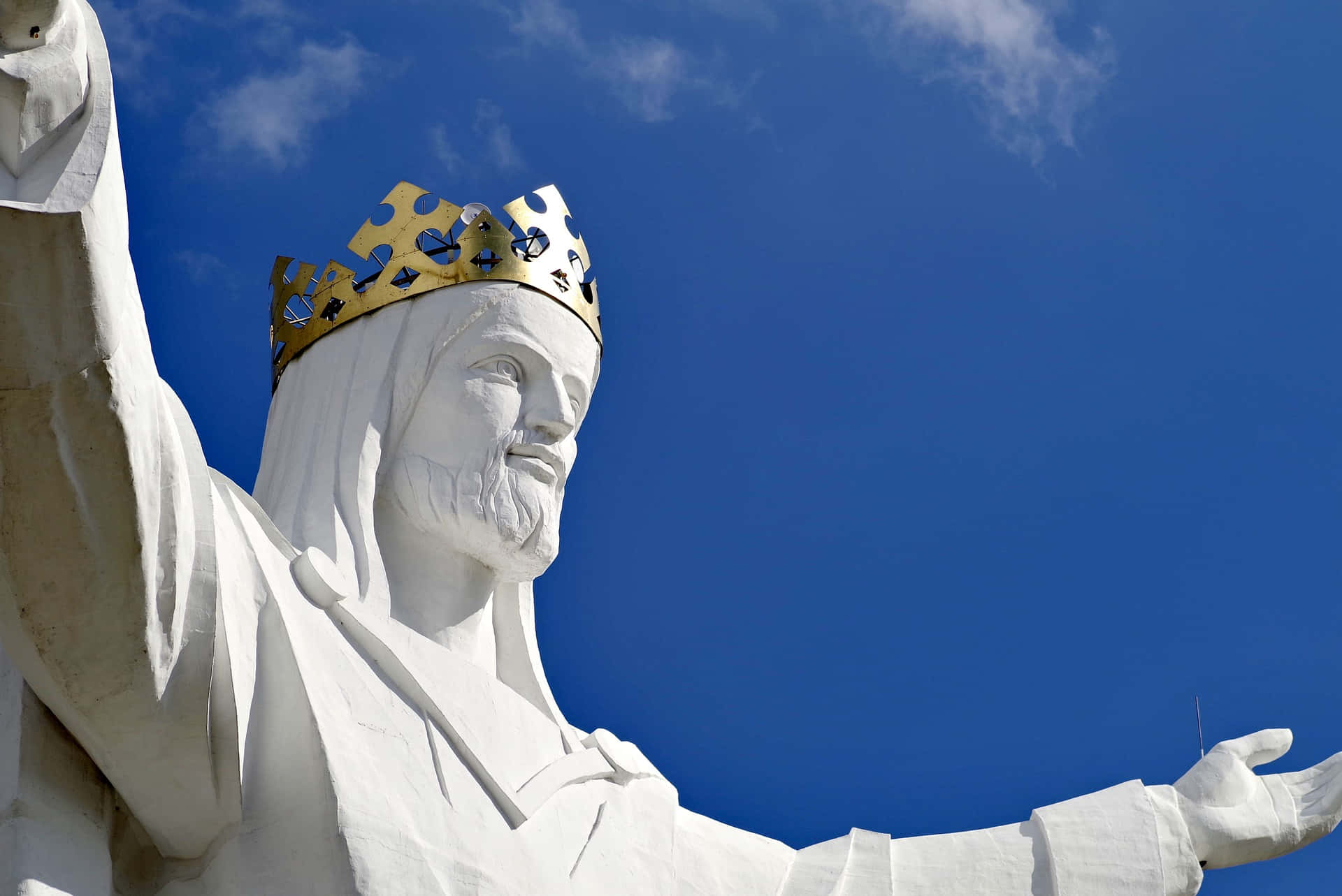 Close-up On Huge Jesus Background