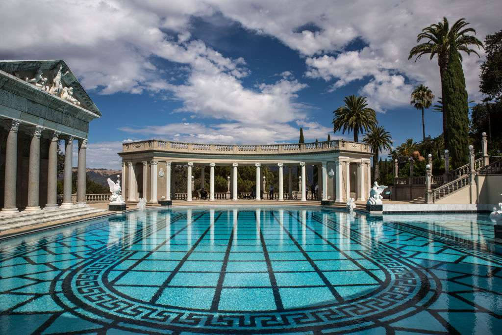 Close-up Photo Of Hearst Castle's Neptune Pool Background