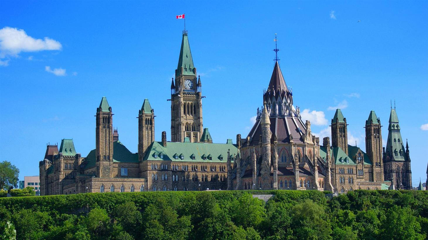 Close-up Photo Of Parliament Hill In Ottawa Background